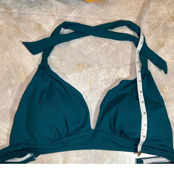 NWT YONIQUE Teal Twist-Front Bikini Set – Size M - Picture 5 of 7